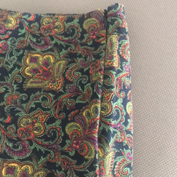 Talbots Curvy Fit Spring Paisley Ankle Pant, sz 6 - Picture 5 of 7